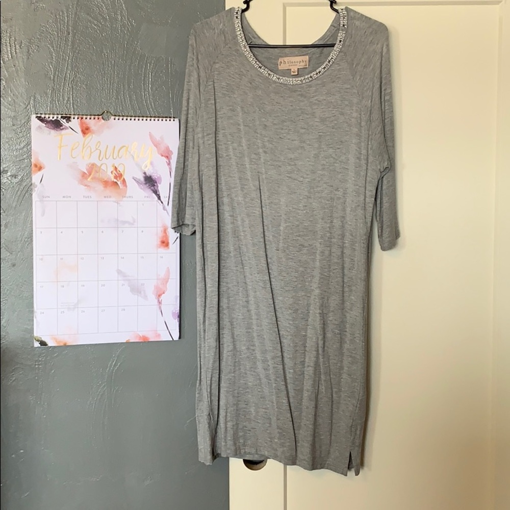 Philosophy gray dress